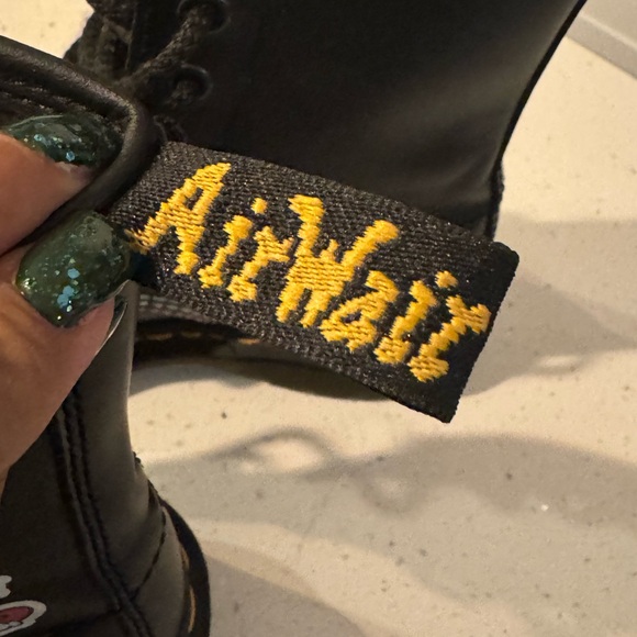 Dr. Martens Black Combat Boots with Pink Eyelets - Picture 5 of 14